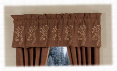 Browning Buckmark Embroidered Suede Drapes Or Valance - Valance