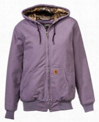 Carhartt Camolined Sandstone Active Jacket For Ladies - Purple Sage/realtree Xtra - L