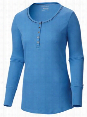 Columbia Weekday Waffle Ii Henley Shirt For  Ladies - Harbor Blue/nocturnal - L