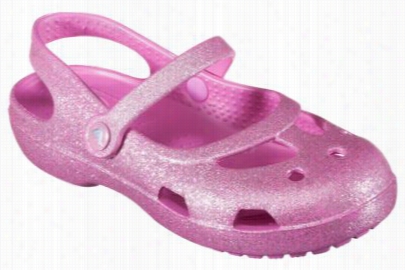 Crocs Shayna Hi Sparkle Mar Y Jane Shoes Foor Youth - Party Pink -13