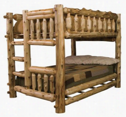 Fireside Collection Furniture Cwdar Log Bunk Bex - Twin/twin - Ladder Left