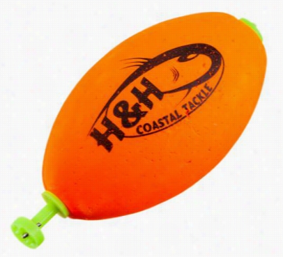 Hamp;h Weighted Rattling Snap Floats - Fluoreeecnt Orange - 2-1/2' X 1-1/2'