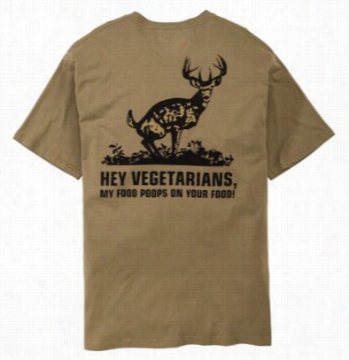 Hey Vegetarians T-shirtt For Men - Short Sleeve - Prairie Duts - M