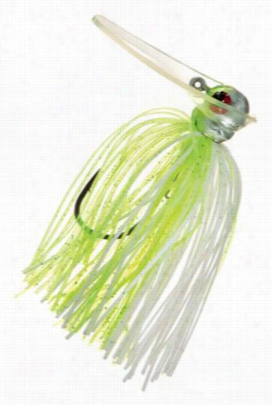 Luck-e-strike Scrounger Swim Jig - 3/8 Oz. - Chartreuse/wihte