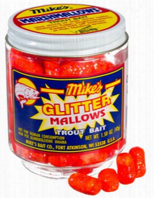 Mikee's Gliter  Mallows  Trout Bait - Orange Garlic
