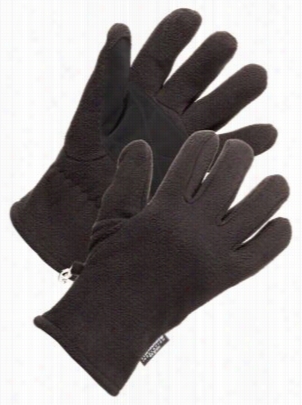 Natural Reflectios Fleece Gloves For Ladies - Blac - L