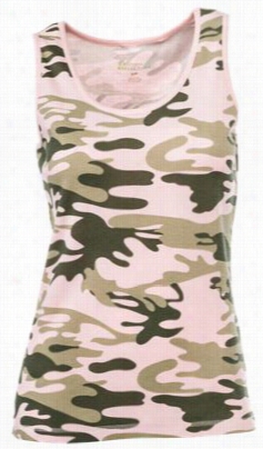 Natural Reflections Loungewear Coollection For Ladies - Tank Top - Camo Prjnt - L