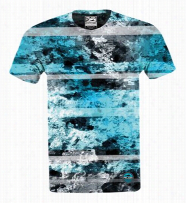 Pelagic Lack Label Method T-shirt For Men -- Coral Camo Blue - M