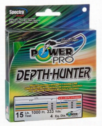 Powerpro Depth-hunter  Multi-colored Braided Fishing Line - 1000' - 0 Lb.