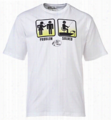 Problem Solved Fishing T-sshirt Fr Men - White - 2xl