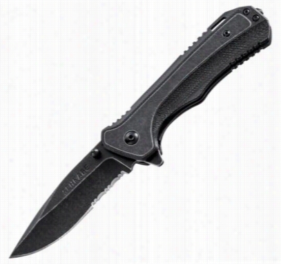 Schrade Line Rlock Partially Serrated Droop Point Blade G-10 Folding Knife