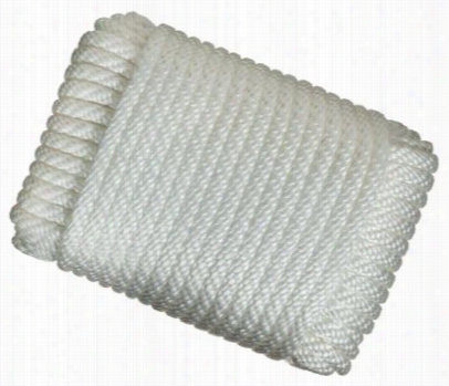 Solid  Braid White Mfp Rope - White - 3/8'x100'