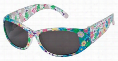 Sunbelt Kidz Wildflower Sunglasses For Girls - Blue Backspray/grey