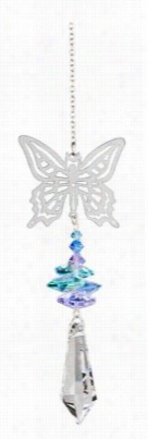 Woodstock Chimes Crystal Fantasy Suncatcher - Butterfly