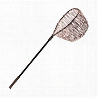 Xps Landing Net -b Lack/white/red - 22"x27" - 48" Handle - Dipped Nylon Net