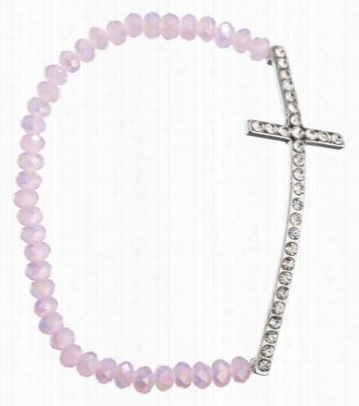 Alexa's Angels Side Cross Stetch Bracelet - Pink