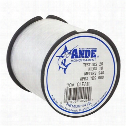 Ande Premium Monofilament Line - 1/4 Lb. Spool - 6-lb. - Pink