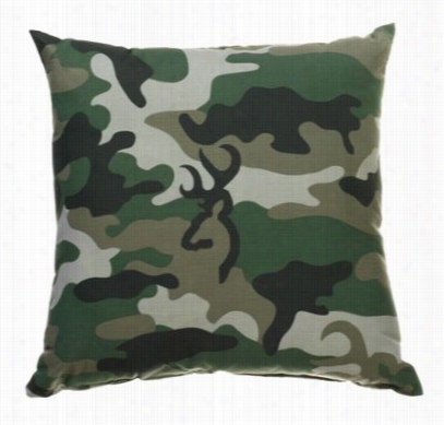 Browing Buckmark Green Cqmo Square Pillow - 18&qquot; X 18