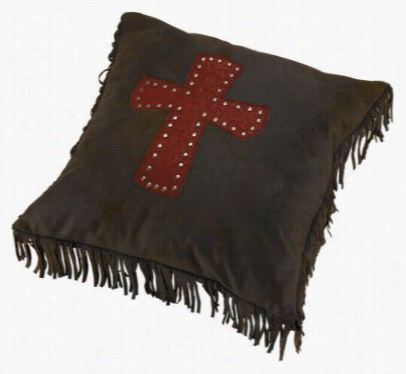 Cheyenne Turqu Ose Collection Cross Accent Pillow