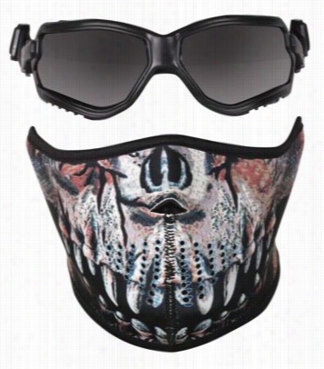 Game Face Airsoft Goggles By Forceflex And Pedator Half Mask Combo