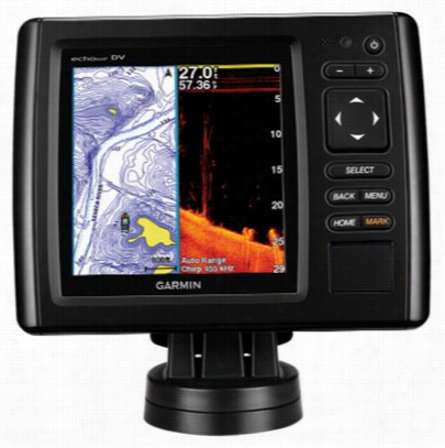 Garmin Echomap 55dv Chirp Fishfinedr And Chartplottter With Canada Lakev Hd Maps - 5'