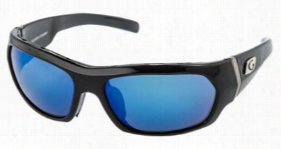 Guideline Eclipse Polared Unglasses - Shiny Black/deep Blue Mirror