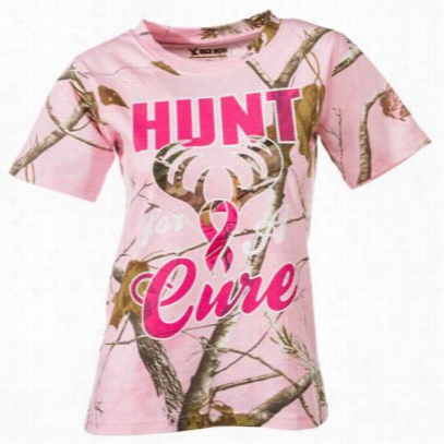 Hunt For A Cure Pink Camo T-shirt For Ladies - Realtree Ap Colors Pink - M