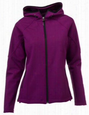 Natural Reflections Hooded Softshell Jacket For Ladies - Impeial/asterod - L