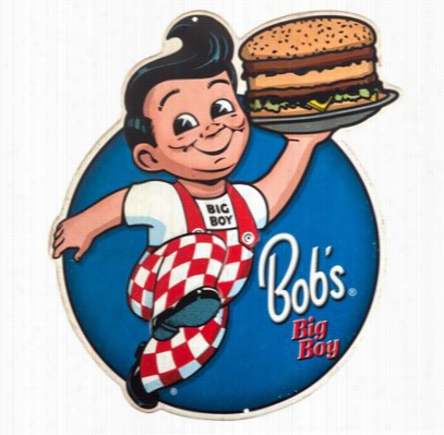 Open Road Brands Bob's Big Boy Embossed Die-cut Tin Sign