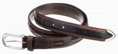 Redhead 1-1/4' Leaather Laced Belt For Men - Black/brown - 40