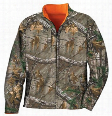 Redhead Reversible Fleece Brushe D Tricot Hunting Jacket - Rrealtree Xtra/blaze  Orang - M