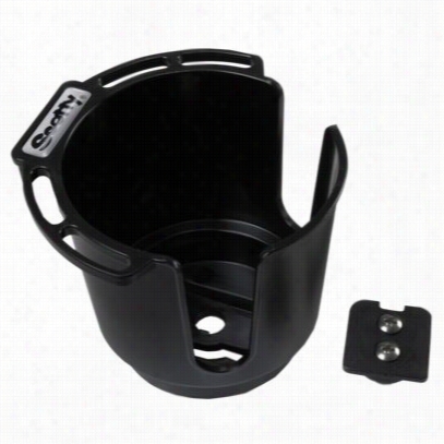 Scotty Drink Holder With Bulkhead/gunel Mount - Blac K