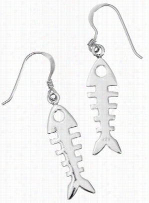 Sterling Silver Fishbone Earrings