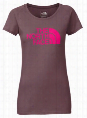 The North Confront Scoop Neck Loog T-shirt For Ladies - Fl Int Purple/raspberry Rose - L