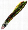 Black Bart Sushi Micro Bait - Brown-Gold Orange/Green Chartreuse