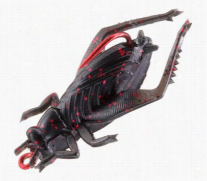 Uncle Buck's Panfish Creatures - Crickets Upon Hook - Black/red Flake