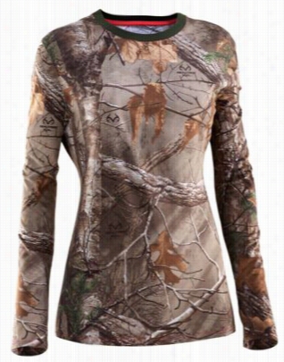 Under Armour Charged Cotton Camo T-shirf For Ladies - Long Sleeve - Realtree Xtra - 2xl