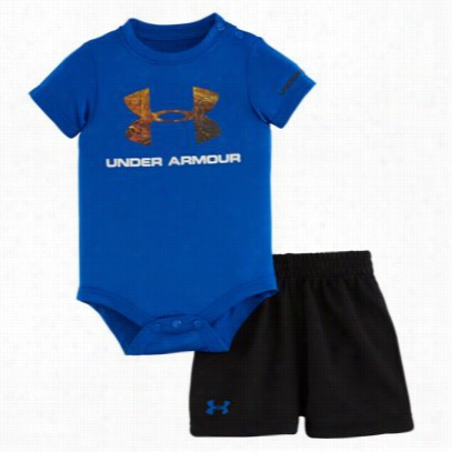 Under Armour Hunt Big Logo Bodysuit And Shorts Se T For Babies - Ultra Blue - 0-3m