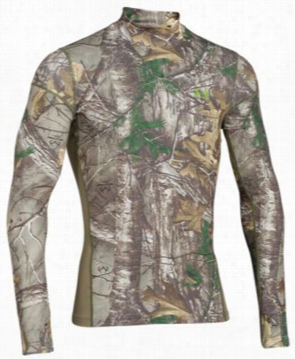 Under Armour Ua Coldgear Infrared Scent Control Tevo Mock Neck Shirt For Men - Realtree Xfra - S