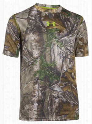 Under A Rmour Ua Scent  Control Tech Shirt For Kids - Realtree Xtra - S