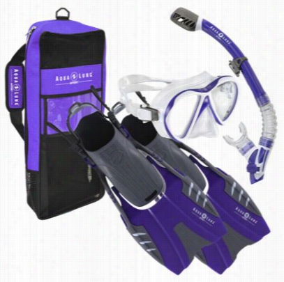 Aqua Lung Sport Jewe Llx Snorkel Set For Ladies - Purple - S/m