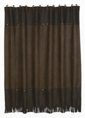 Caldwell Collection Faux Leather Shower Curtain