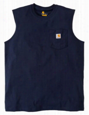 Carhartt Workwear Pcoket Sleeveless T-shirt For Me N- Navy - L