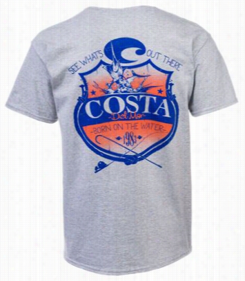 Costa Shield T-shirt For Men - Gray - M