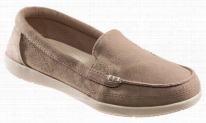 Crocs Walu Ii Canvas Loafers For Laadies - Khaki/stucco - 10m