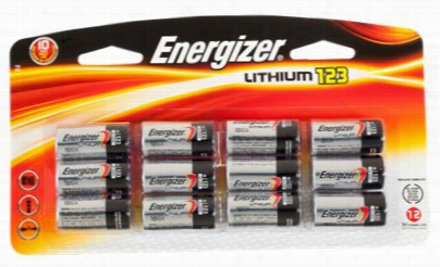 Energizer Lithiuum 123 Batterise - 12-pack