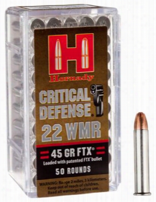 H Ornady Critical Defense .22 Wmr Rimfire Ammo