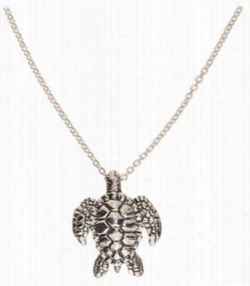 Kabana Jewelry Sterling Silver 18' Necklace With Sea  Turtle Pendant