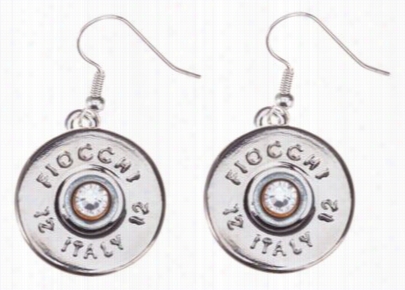 Lizzy J's Shotgun Shell Dangle Earrings With Crystal