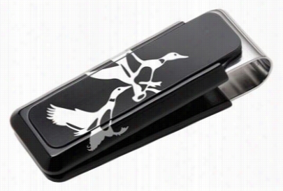 M-clip Sportsman Blackk Aluminum Graphic Ducks Money Clip